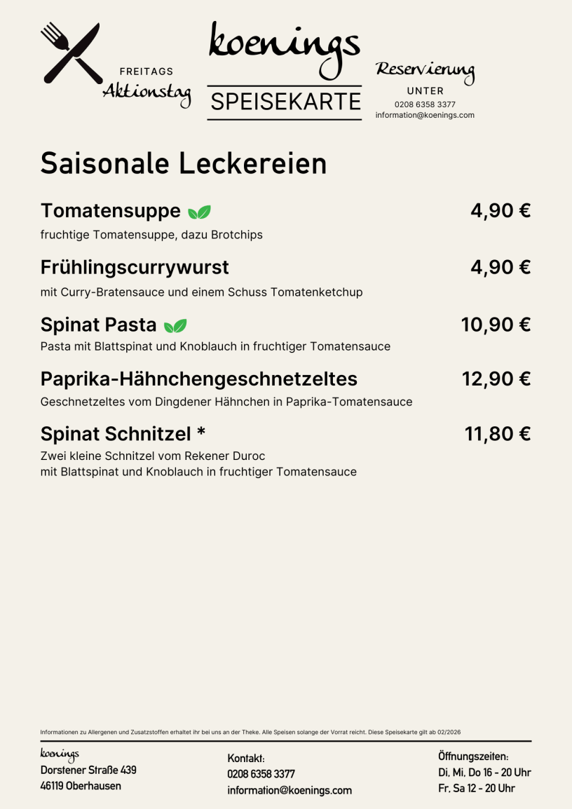 Saisonale Leckereien